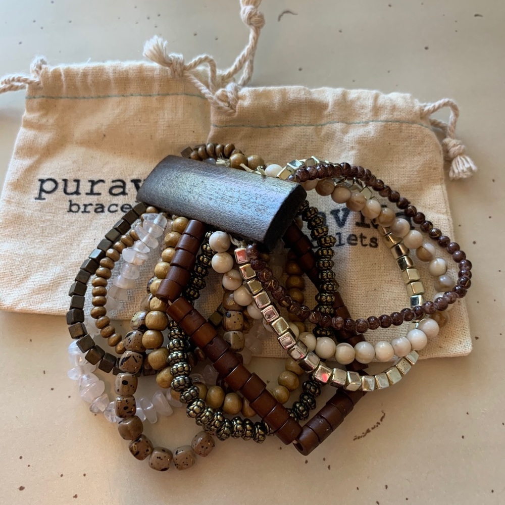 Brown and tan bracelet